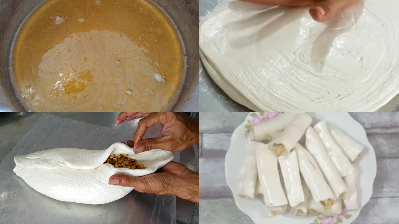 Kéo và nhào nặn kẹo dồi tạo độ dẻo dai