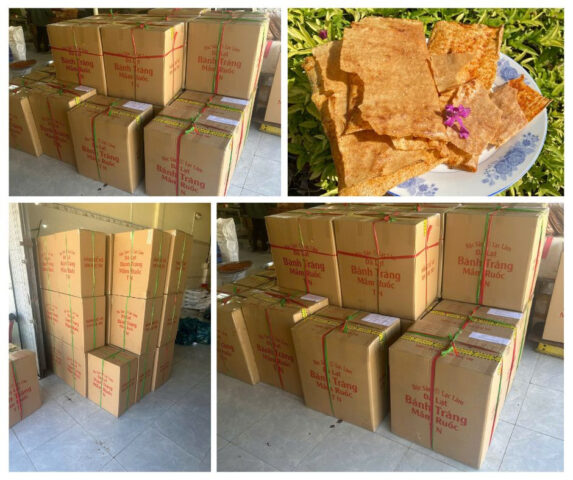 Kho chứa bánh tráng mắm ruốc thành phẩm, đảm bảo chất lượng trước khi đến tay người tiêu dùng