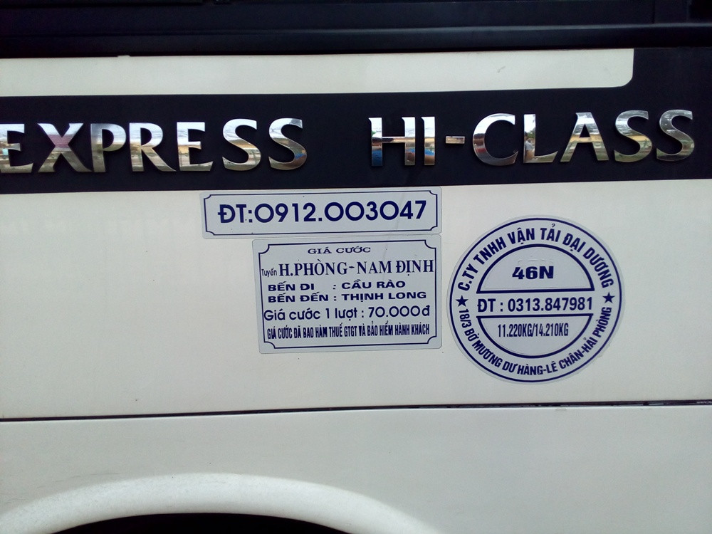 Không gian nội thất tiện nghi của xe Đại Dương phục vụ tuyến Hải Phòng 8Day - trang web uy tín đăng ký & đăng nhập dễ dàng