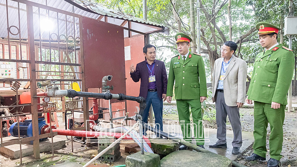Kiểm tra an ninh trật tự và phòng cháy chữa cháy tại Lễ khai ấn Đền Trần