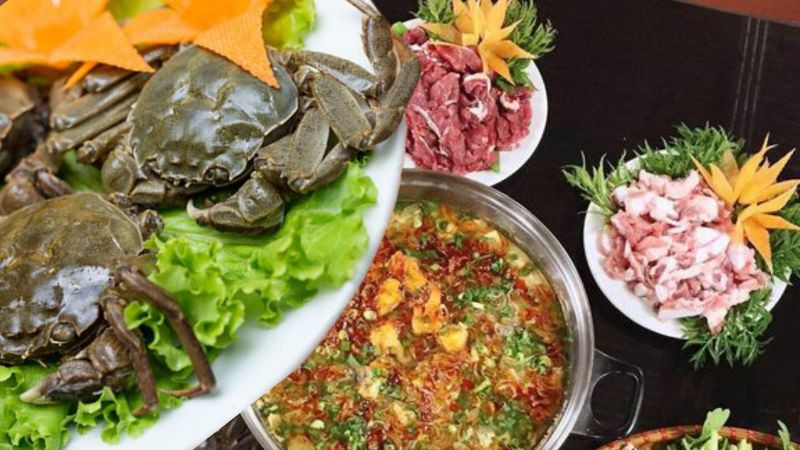 Lẩu cua sông Cà Ra hấp dẫn