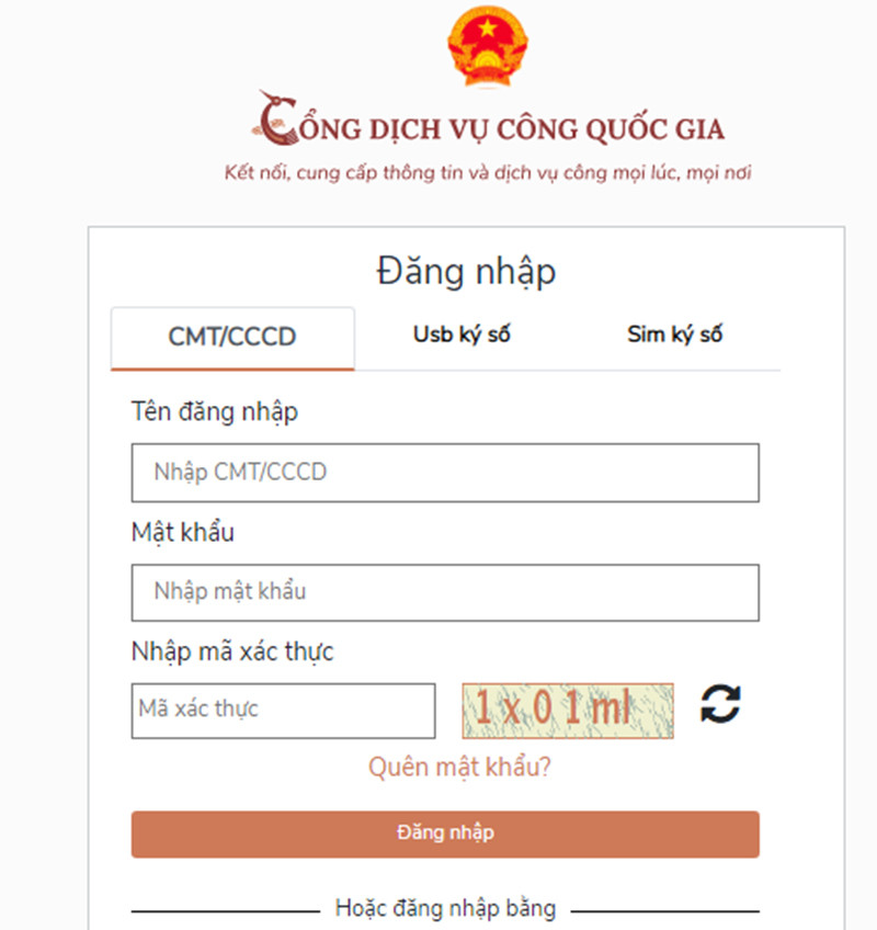 Màn hình đăng nhập tài khoản vào hệ thống dịch vụ công của Sở Tư pháp 8Day - trang web uy tín đăng ký & đăng nhập dễ dàng