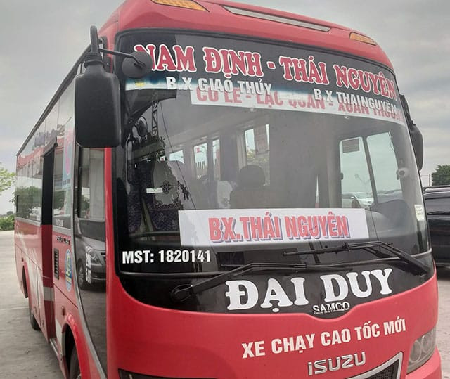 Nhà xe Đại Duy kết nối Giao Thủy với thành phố Thái Nguyên