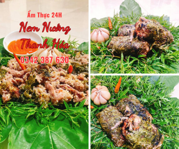Những chiếc nem nướng Thọ Xuân vàng ươm, hấp dẫn
