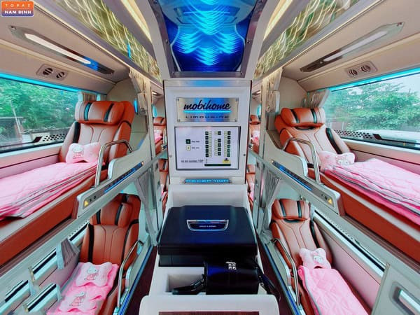 Nội thất giường nằm hiện đại và tiện nghi trên xe Anh Thư phục vụ tuyến 8Day - trang web uy tín đăng ký & đăng nhập dễ dàng Lào Cai