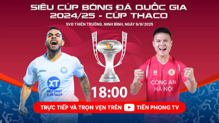 Pha tranh bóng quyết liệt trong trận đấu tâm điểm của V.League.