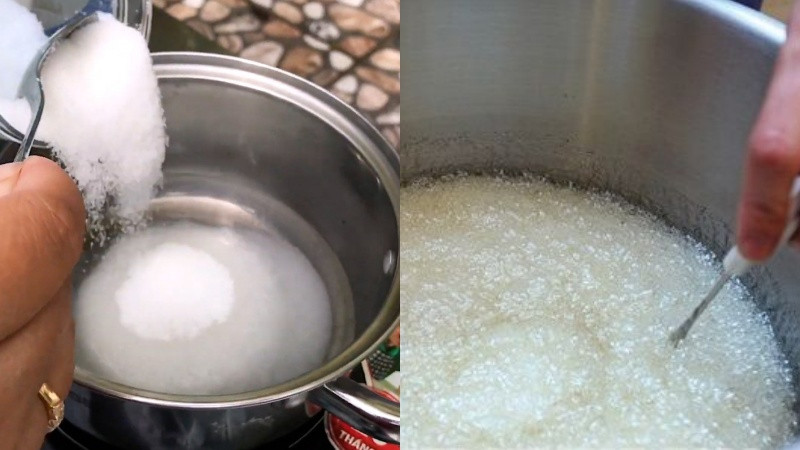 Quy trình nấu nước đường mạch nha làm kẹo dồi truyền thống