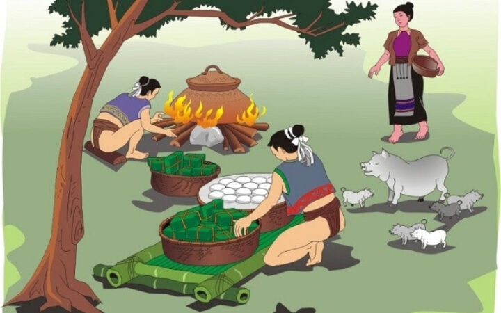 Sự tích bánh dày và bánh chưng của Lang Liêu