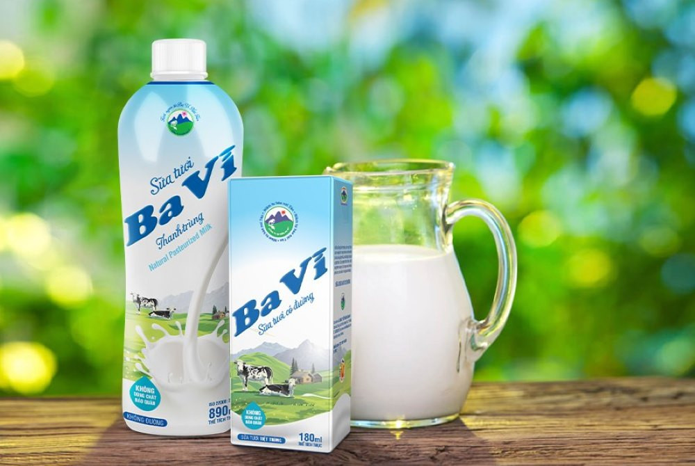 Sữa tươi Ba Vì có vị ngọt tự nhiên, thanh nhẹ