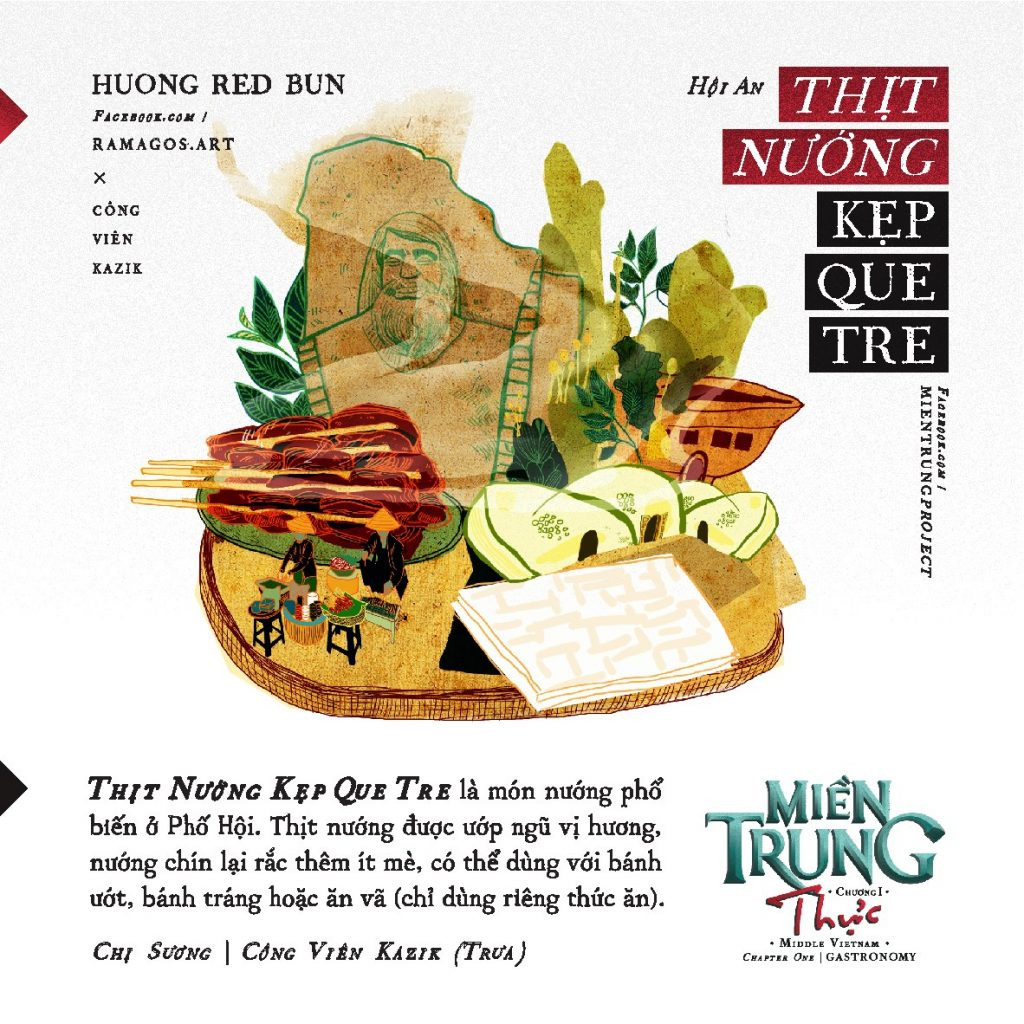 Thịt nướng kẹp que tre Hội An, 8DAY com đăng nhập đặc trưng