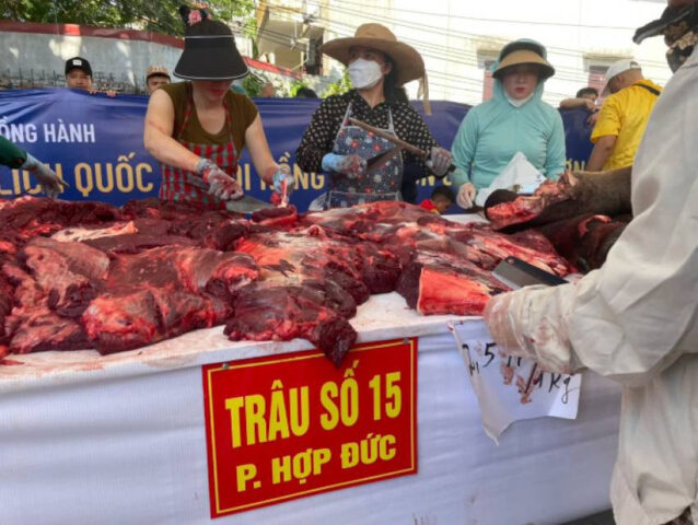 Thịt trâu chọi Đồ Sơn mua làm quà