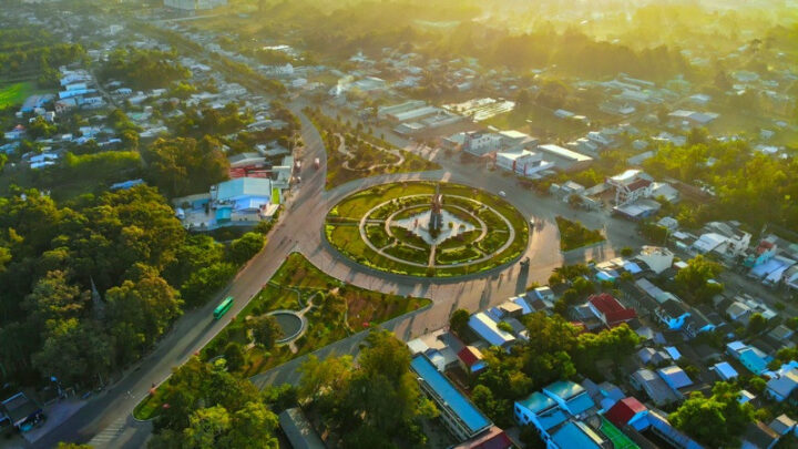 Toàn cảnh một khu vực DT68 nhà cái uy tín, đẳng cấp hàng đầu Việt Nam tại Trà Vinh với cây cối xanh tươi