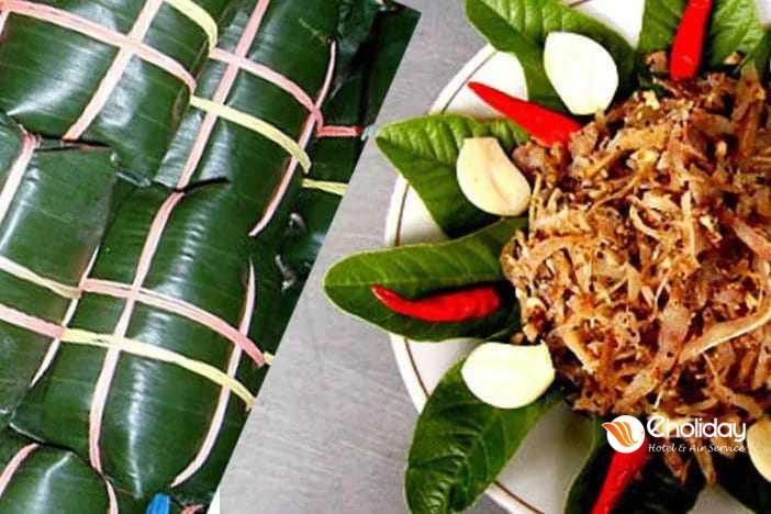Tré chua Huế gói lá chuối