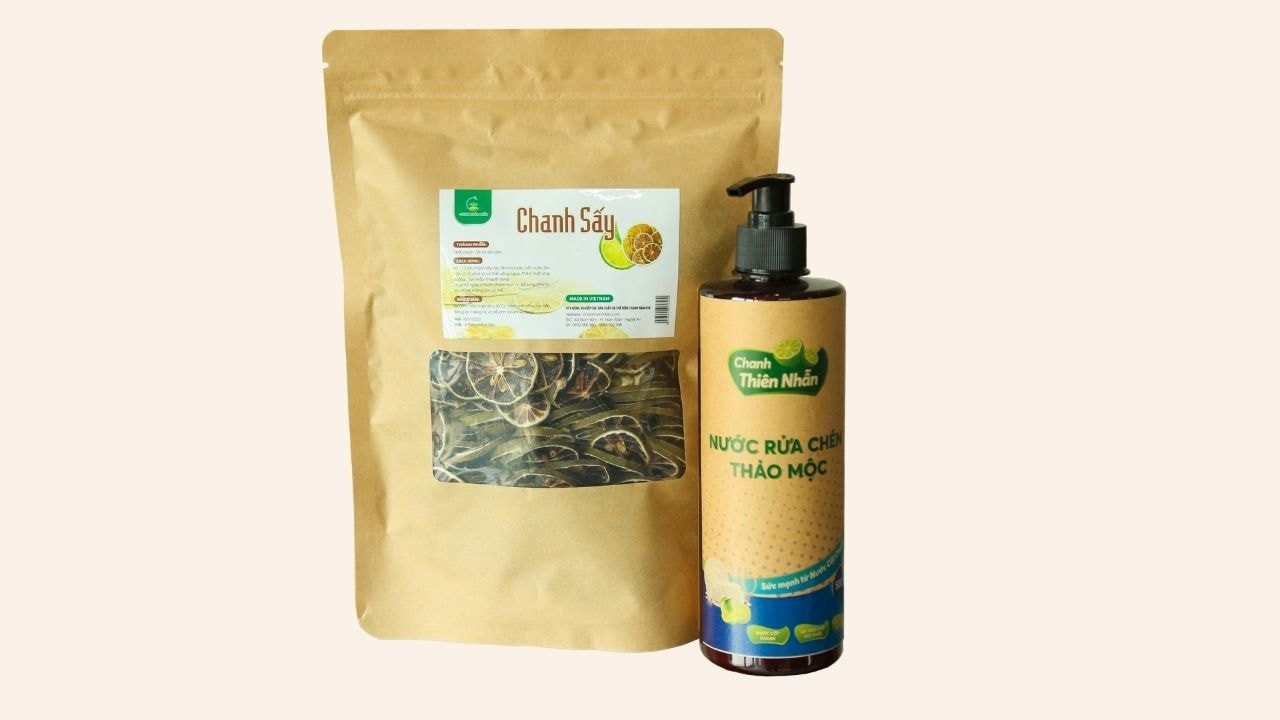 2 sản phẩm từ chanh Thiên Nhẫn. ảnh: Đình Tuyên