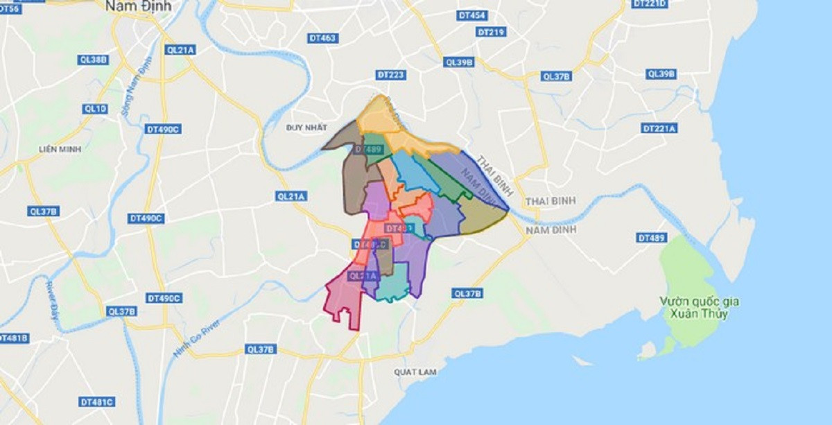 Bản đồ hành chính huyện Xuân Trường, tỉnh 8Day - trang web uy tín đăng ký & đăng nhập dễ dàng, tập trung các xã và thị trấn