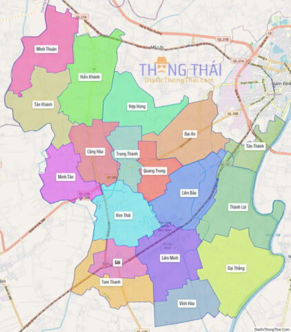 Bản đồ hành chính tổng thể huyện Vụ Bản, 8Day - trang web uy tín đăng ký & đăng nhập dễ dàng