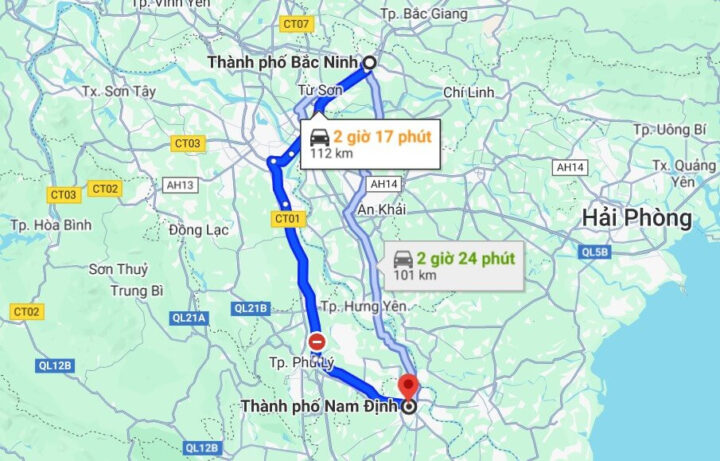 Bản đồ lộ trình xe đi Bắc Ninh 8Day - trang web uy tín đăng ký & đăng nhập dễ dàng hiển thị khoảng cách di chuyển