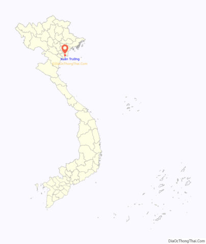 Bản đồ vị trí huyện Xuân Trường