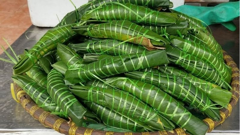 Bánh răng bừa gói lá chuối, món quà truyền thống của Hưng Yên