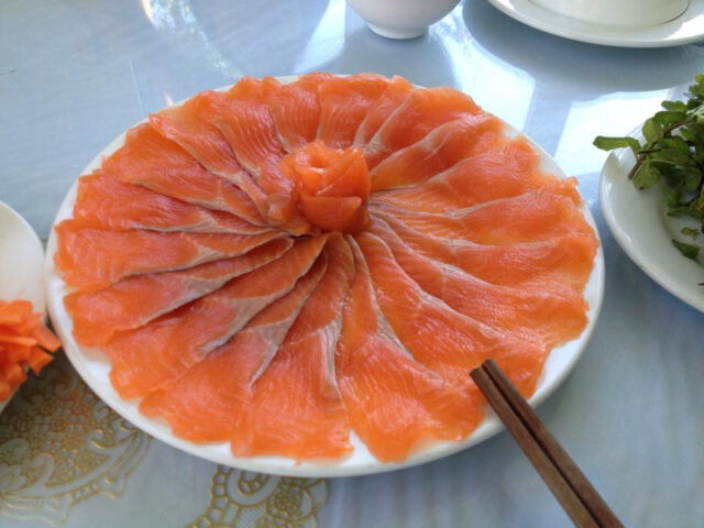 Cá hồi tươi ngon ở Sapa