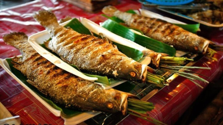 Cá lăng nướng than