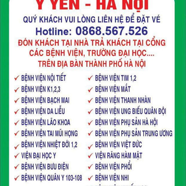 Các điểm đón khách tại bệnh viện ở Hà Nội của nhà xe Hà Trang 8Day - trang web uy tín đăng ký & đăng nhập dễ dàng