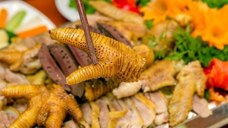 Cận cảnh cặp chân to đặc trưng của Gà Đông Tảo quý hiếm Khoái Châu