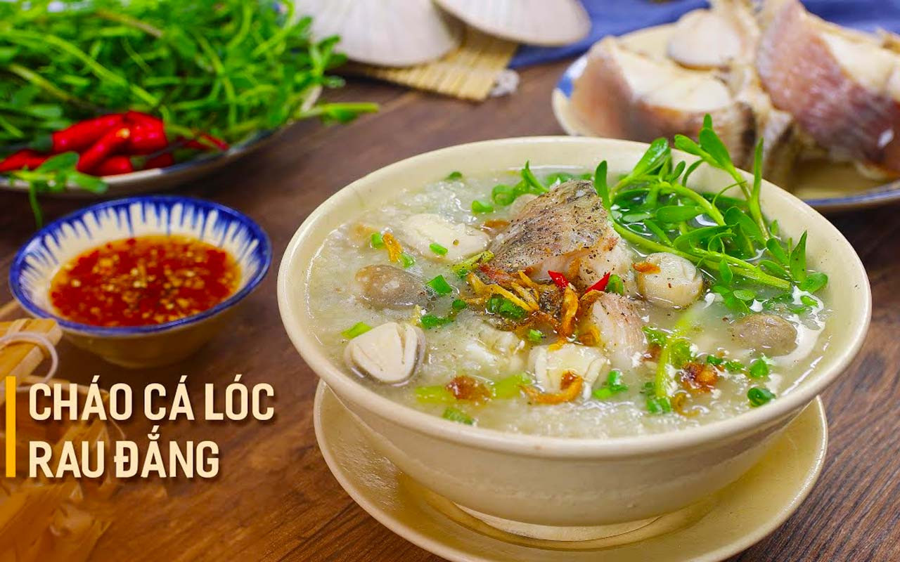Cháo cá lóc rau đắng - 8DAY com đăng nhập đồng quê miền Tây