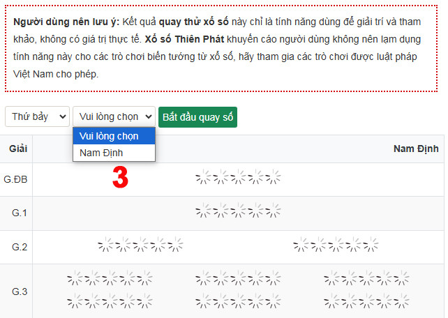 Chọn đài 8Day - trang web uy tín đăng ký & đăng nhập dễ dàng và bấm nút để bắt đầu quay thử xổ số