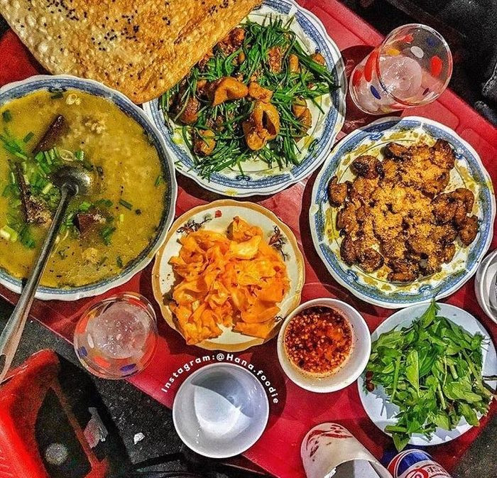 Combo lòng nướng nghệ, lòng xào hẹ, cháo huyết