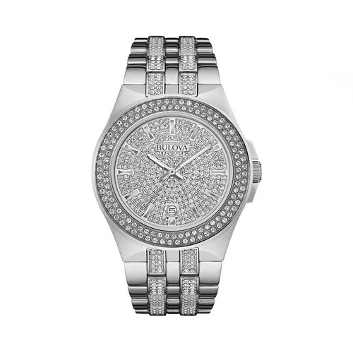 Đồng hồ nam đính đá cao cấp Bulova Quartz 96B235