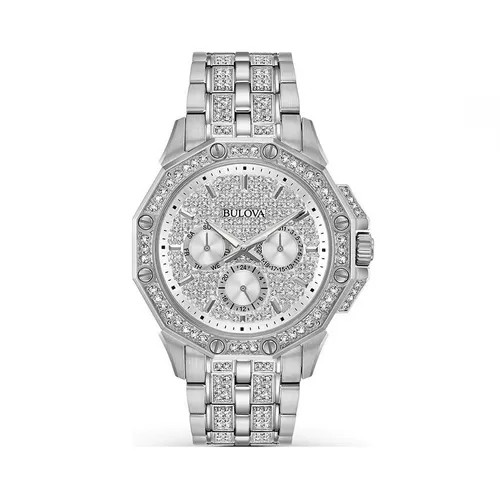 Đồng hồ nam đính đá cao cấp Bulova Quartz 96C134