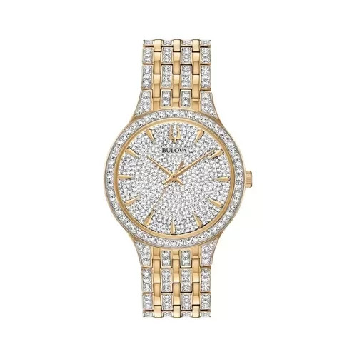 Đồng hồ nam đính đá cao cấp Bulova Quartz 98A229