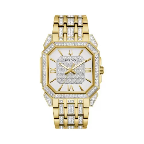 Đồng hồ nam đính đá cao cấp Bulova Quartz 98A295