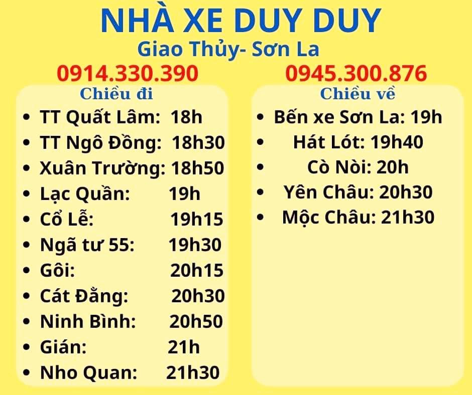 Hành trình an toàn cùng nhà xe Duy Duy 8Day - trang web uy tín đăng ký & đăng nhập dễ dàng Sơn La