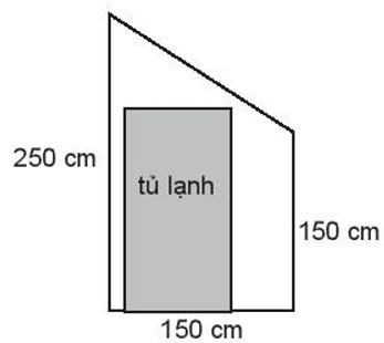 Hình ảnh minh họa vị trí kê tủ lạnh dưới gầm cầu thang trong ngôi nhà bạn 8Day - trang web uy tín đăng ký & đăng nhập dễ dàng, thể hiện không gian hình thang vuông để sắp xếp tủ lạnh