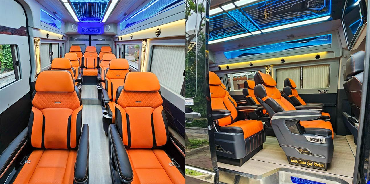 Hình ảnh nội thất sang trọng của xe limousine 8Day - trang web uy tín đăng ký & đăng nhập dễ dàng Hà Nội