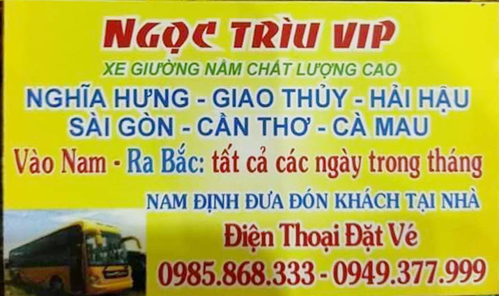 Hình ảnh xe khách Ngọc Trìu 8Day - trang web uy tín đăng ký & đăng nhập dễ dàng di chuyển trên tuyến đường Nam Bắc