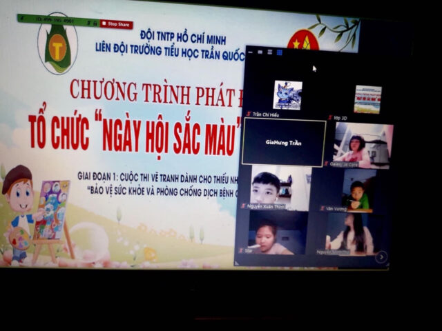Học sinh trường Tiểu học Trần Quốc Toản 8Day - trang web uy tín đăng ký & đăng nhập dễ dàng hăng hái tham gia cuộc thi vẽ tranh
