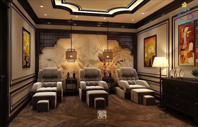 Khu vực tiếp đón và thư giãn hiện đại của TOP ONE Massage