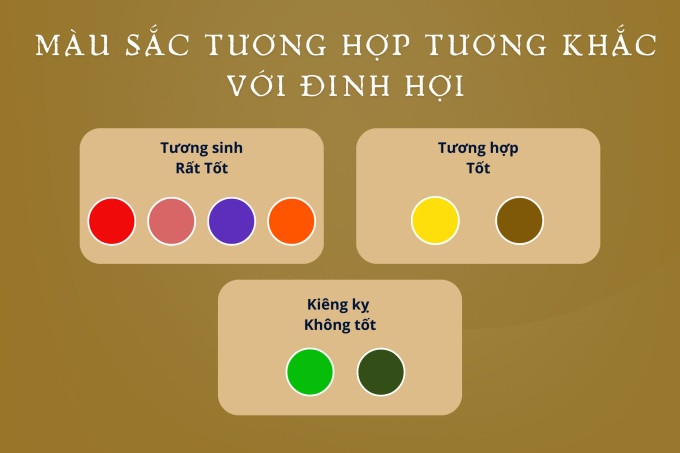 Lựa chọn màu sắc hợp mệnh cho người sinh năm Đinh Hợi mệnh gì