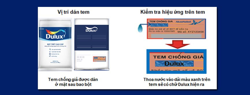 Mã số xác thực sản phẩm sơn Dulux