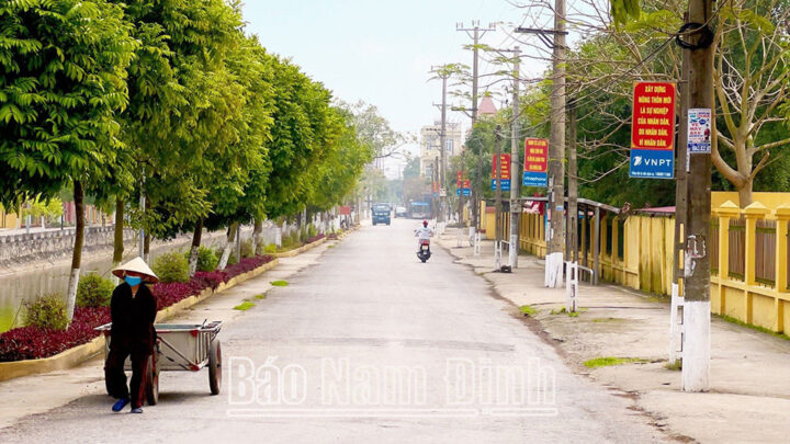 Một góc thị trấn Cát Thành nhìn từ trên cao