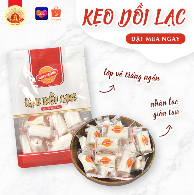 Mua kẹo dồi lạc ở đâu uy tín, chất lượng