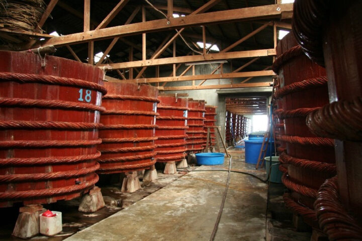 Nguyên liệu cá tươi và muối biển được trộn kỹ lưỡng để chuẩn bị quá trình ủ chượp