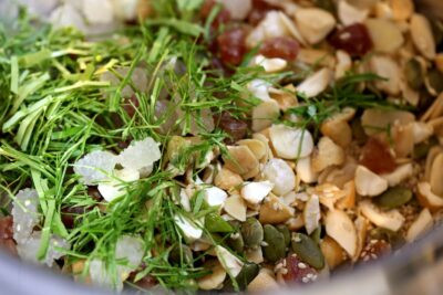 Nguyên liệu mỡ phần chuẩn bị làm bánh chả