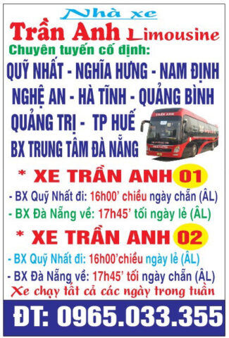 Nhà xe Trần Anh 8Day - trang web uy tín đăng ký & đăng nhập dễ dàng Huế