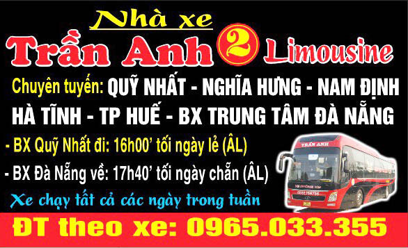 Nhà xe Trần Anh 8Day - trang web uy tín đăng ký & đăng nhập dễ dàng Vinh Nghệ An