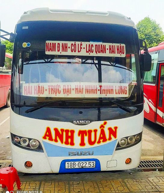 Nội thất sạch sẽ, tiện nghi của xe khách Anh Tuấn