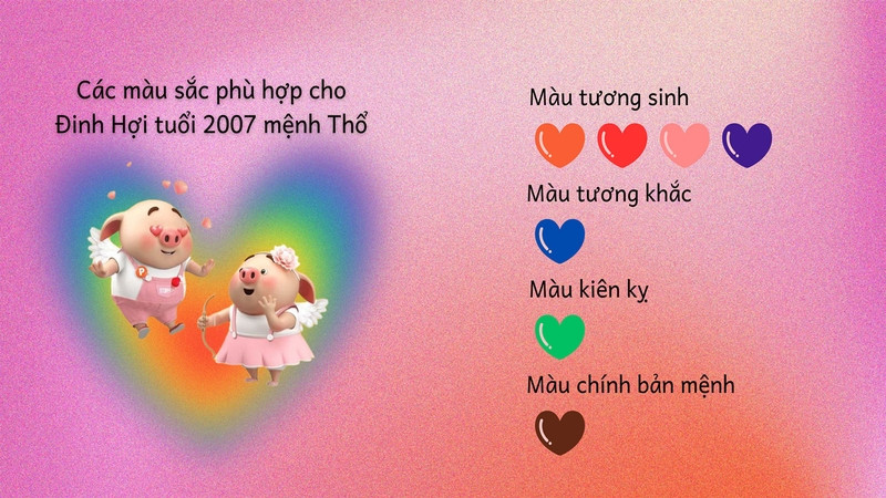 Nữ Đinh Hợi 2007 kỵ hợp màu gì